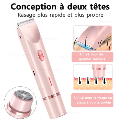 Rasoir à double tête rechargeable