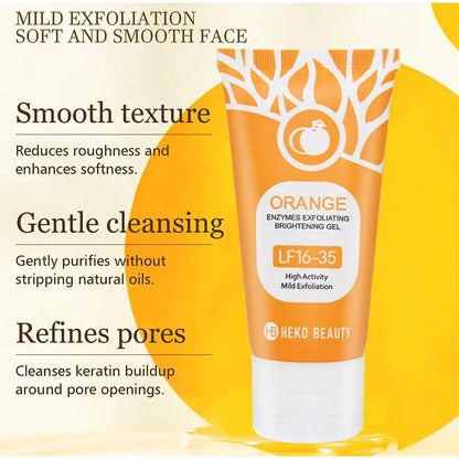 Gel exfoliant aux enzymes d'orange