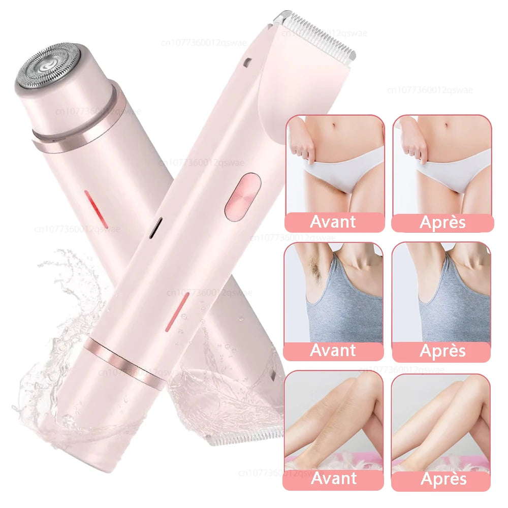 Rasoir à double tête rechargeable