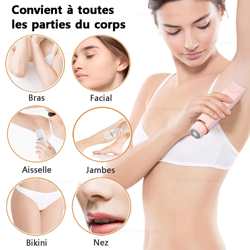 Rasoir à double tête rechargeable