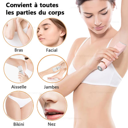 Rasoir à double tête rechargeable